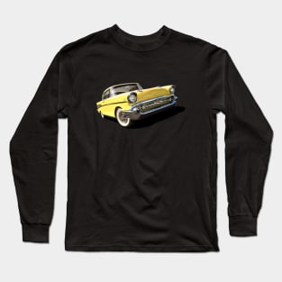 1957 chevrolet bel air in yellow Long Sleeve T-Shirt